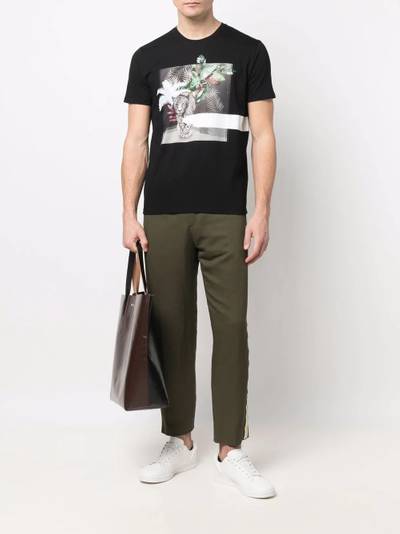 Etro logo-tape detail straight-leg trousers outlook