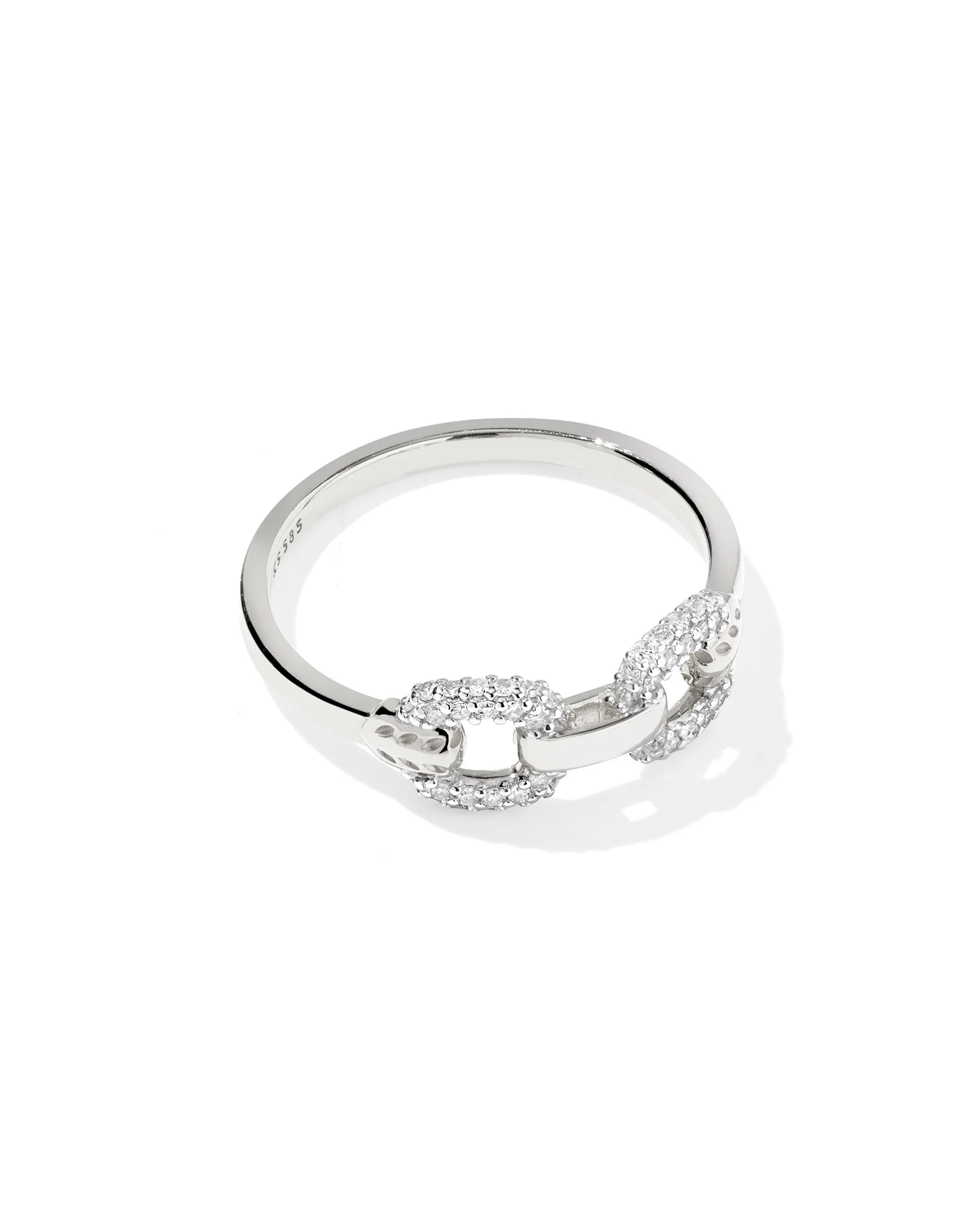 Beau 14k White Gold Band Ring - 1