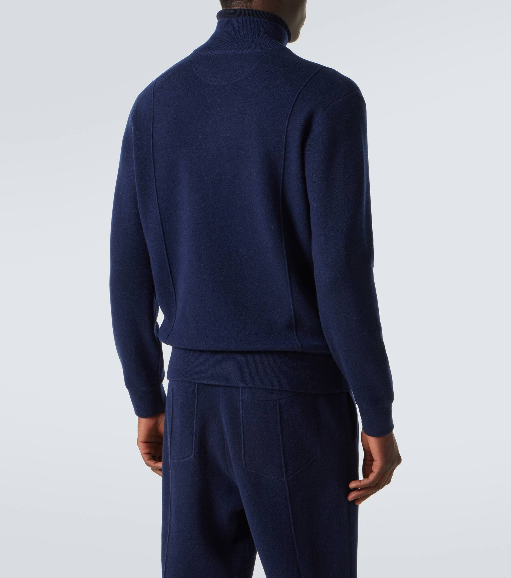 Cashmere-blend zip-up sweater - 4