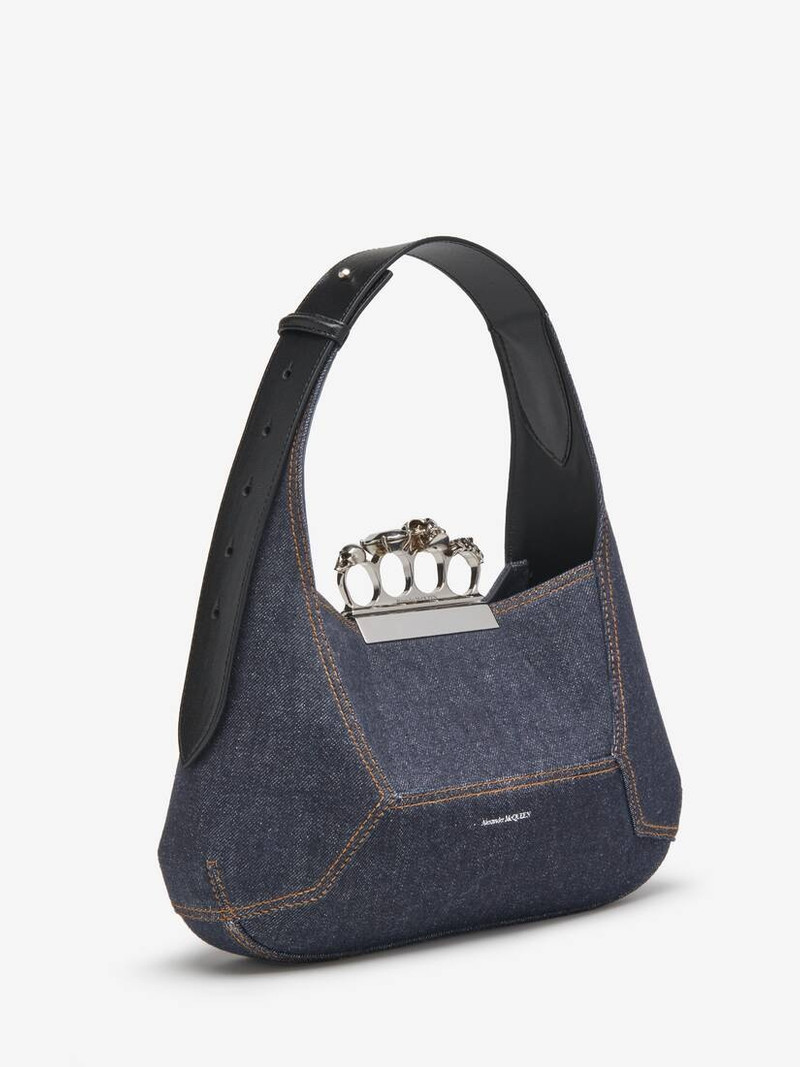 Women's The Jewelled Hobo Bag in Denim 2