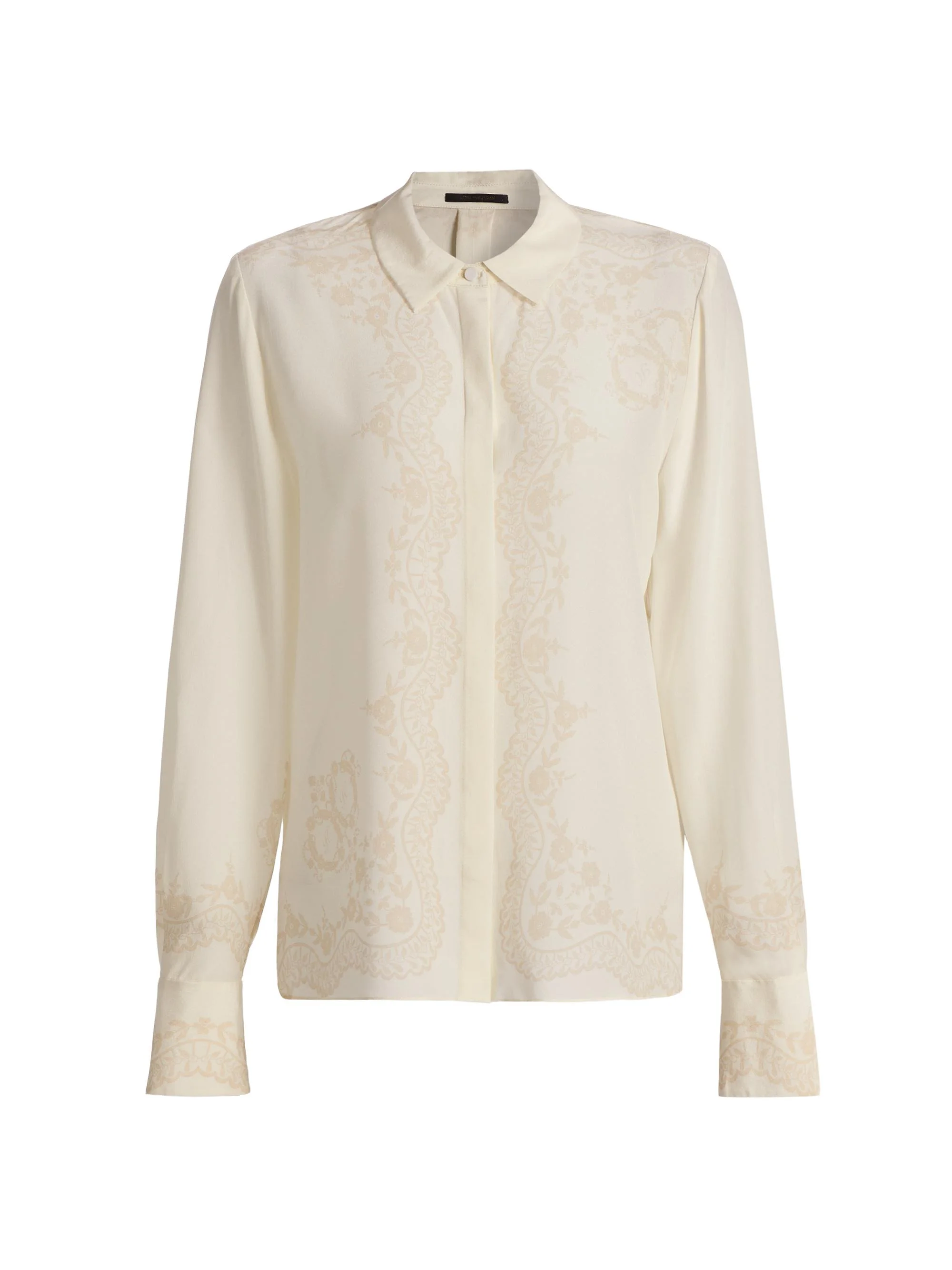 Women's Serena Printed Silk Blouse - Ivory Multi - 1