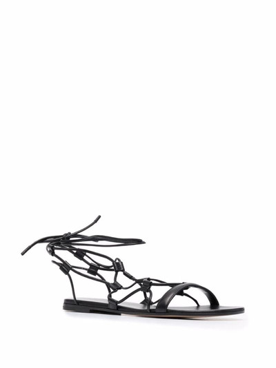 Gianvito Rossi lace-up leather sandals outlook