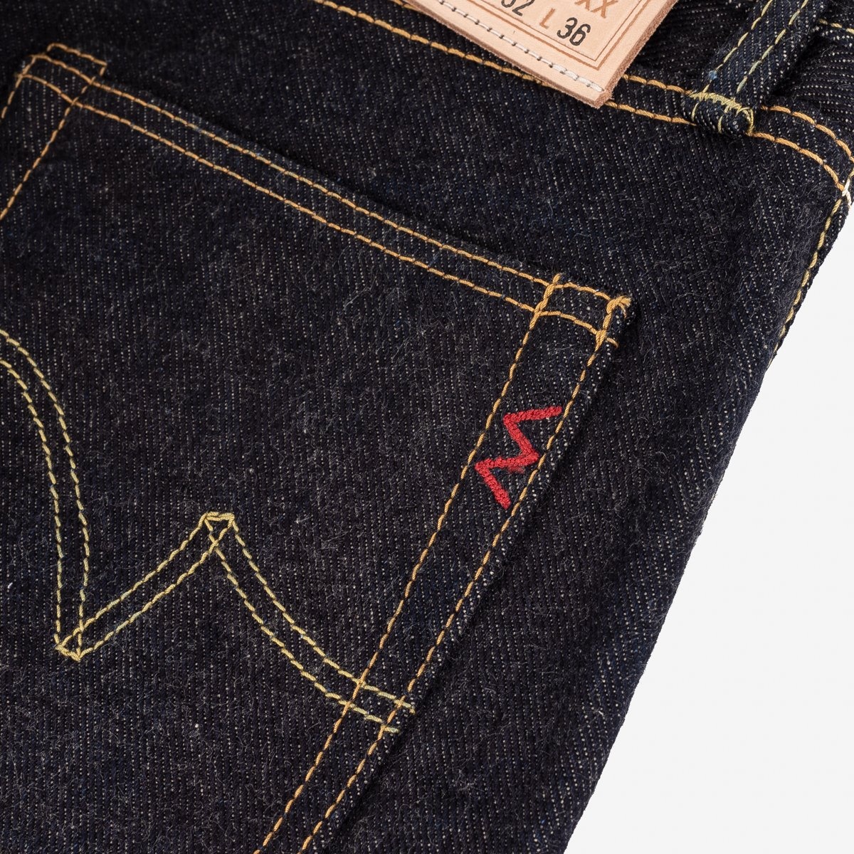 IH-666S-19L 19oz Left Hand Twill Selvedge Denim Slim Straight Cut Jeans - Indigo - 9