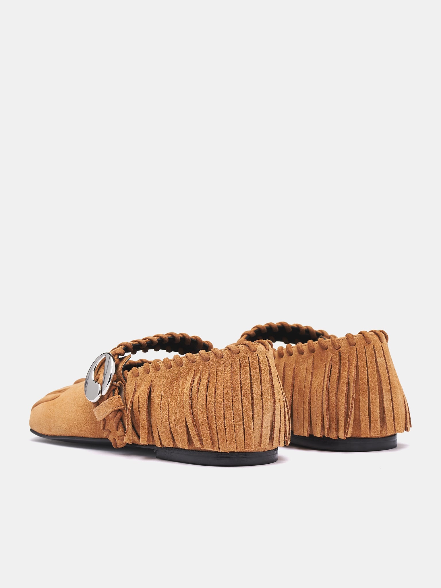 Suede Fringe Five-Toe Ballet Flat - 5