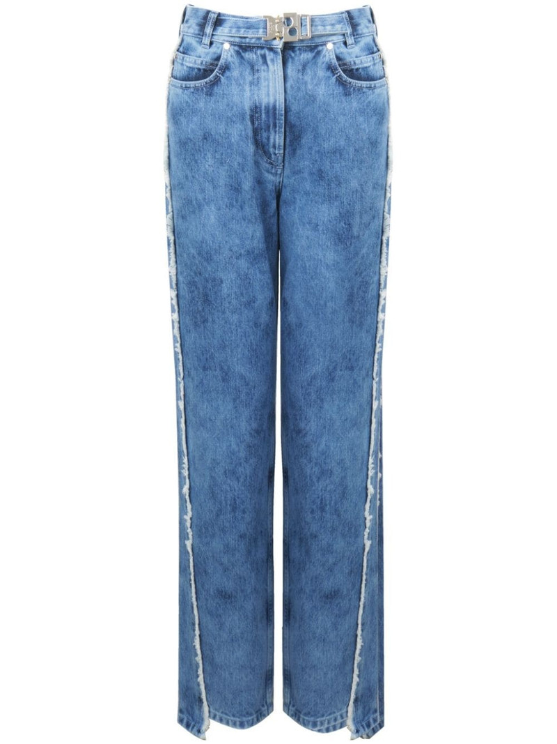 jacquard straight-leg trousers 1