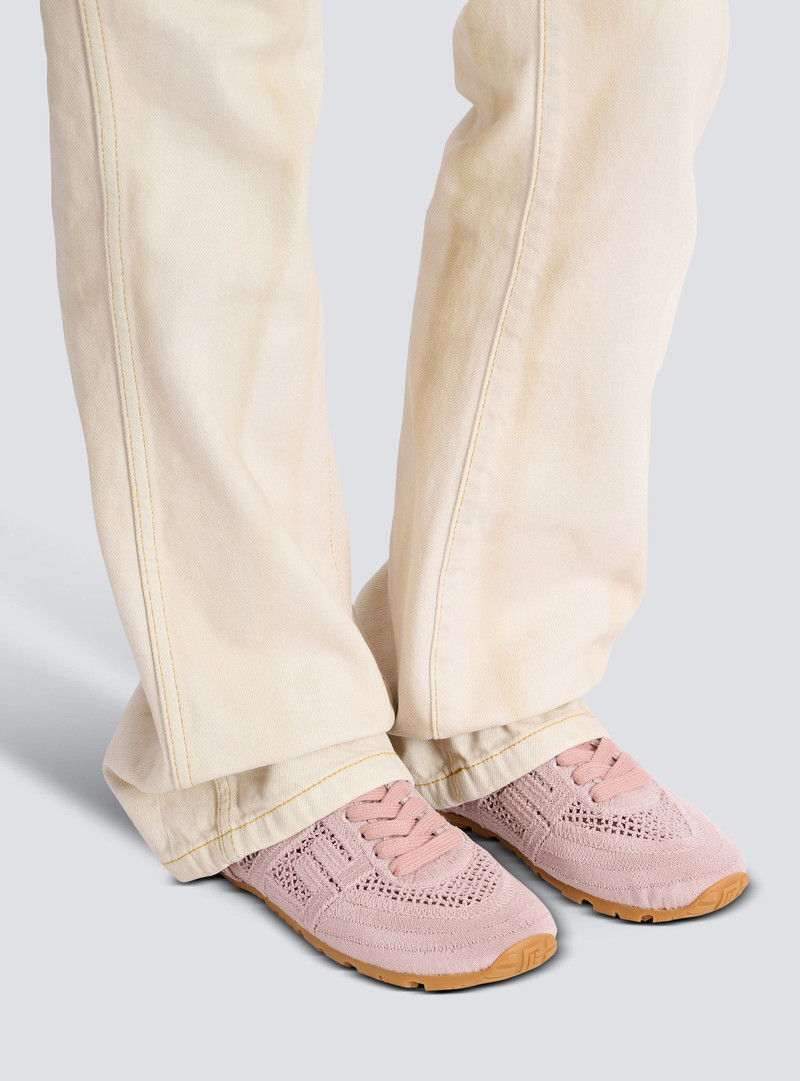 Balmain Racer 45 macramé trainers outlook