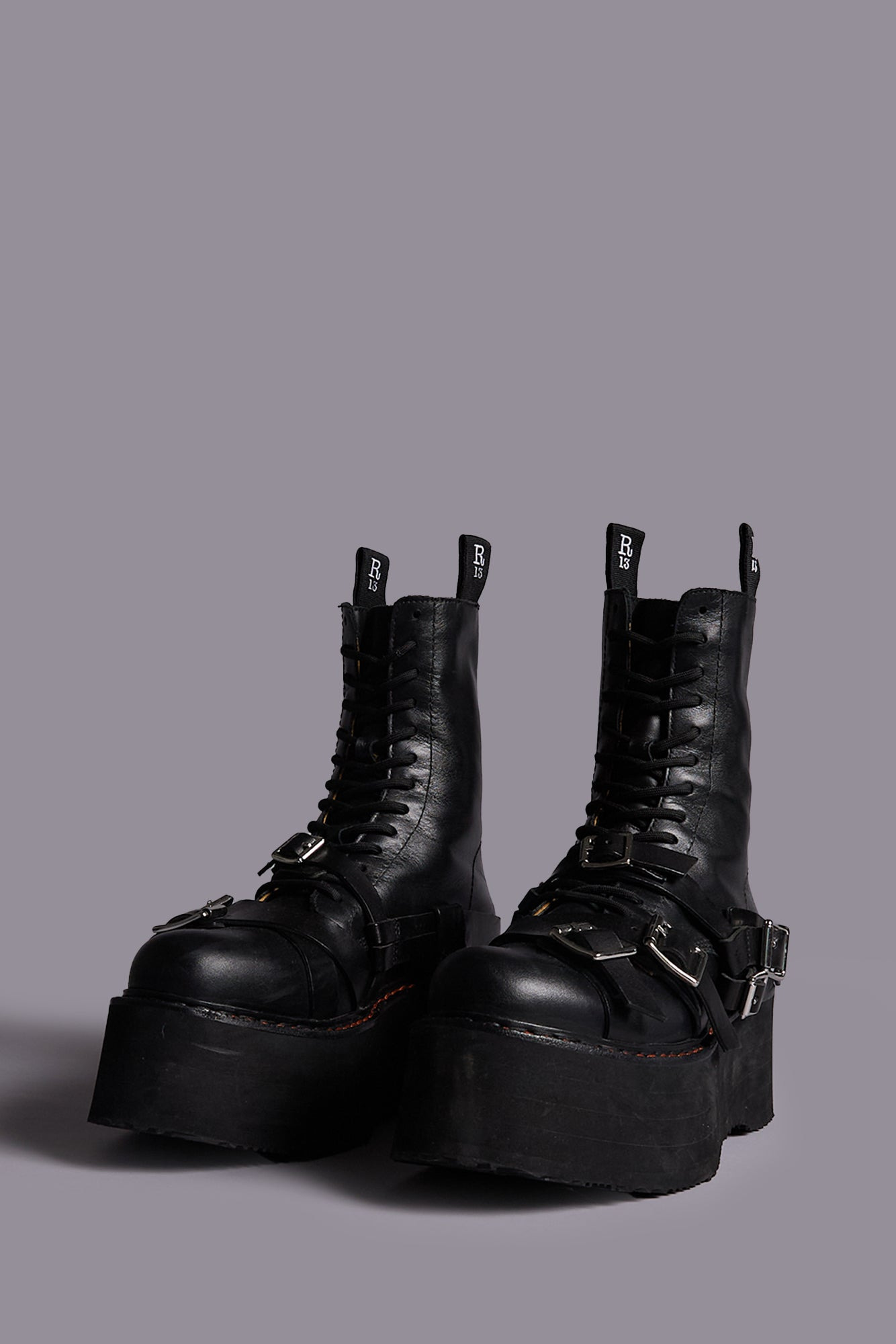 STRAPPED DOUBLE STACK BOOT - 2