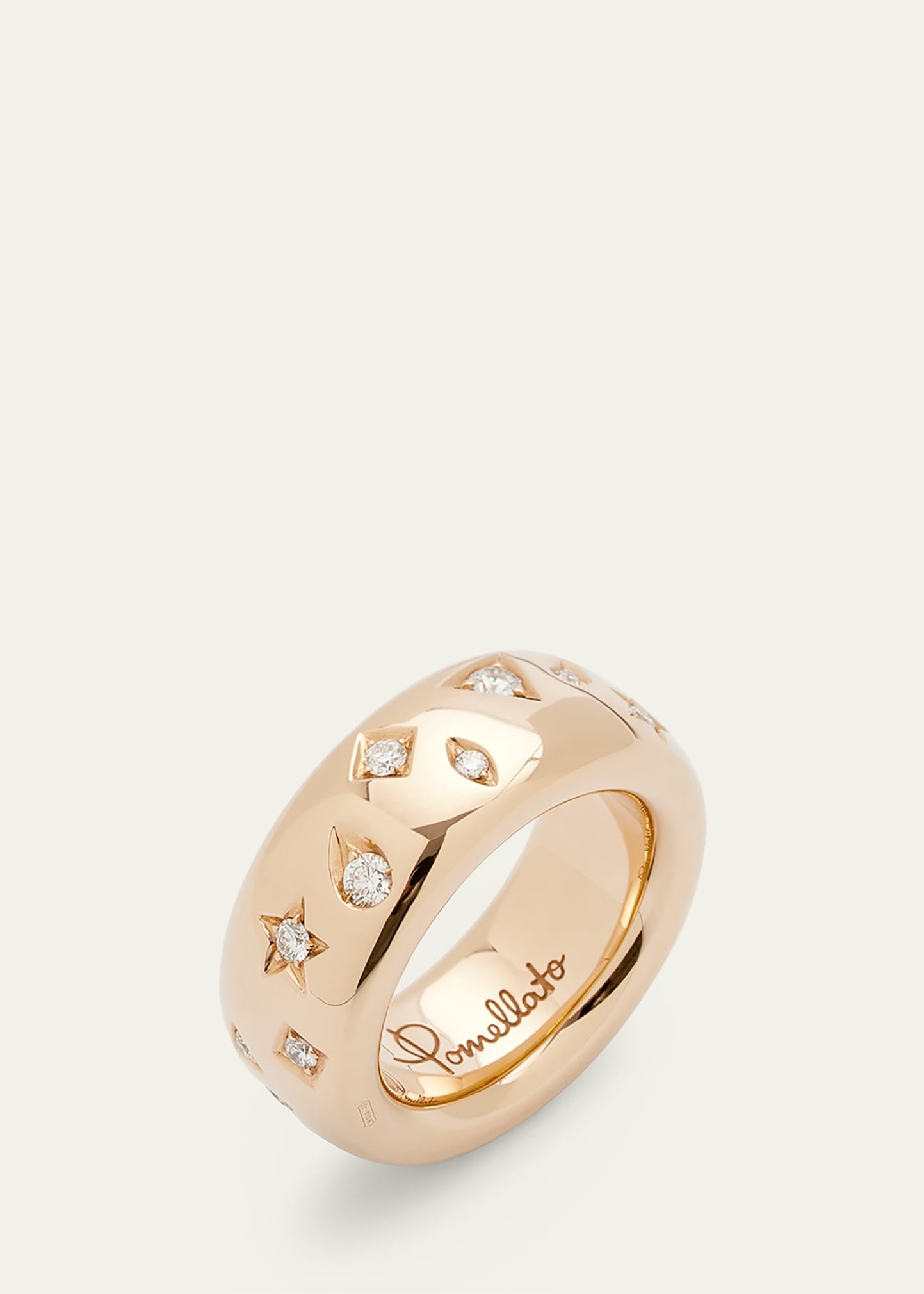 18K Rose Gold ICONICA Ring with Diamonds, 0.66tcw - 3