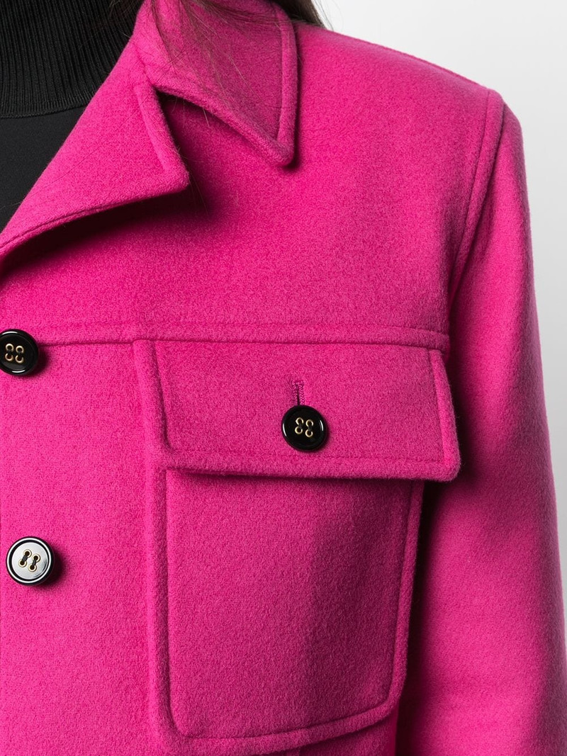 chest flap pockets buttoned jacket 5