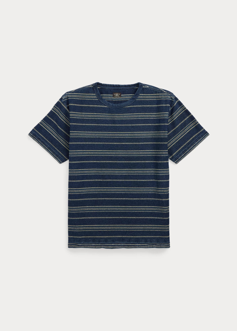 Indigo Striped Jersey T-Shirt 1