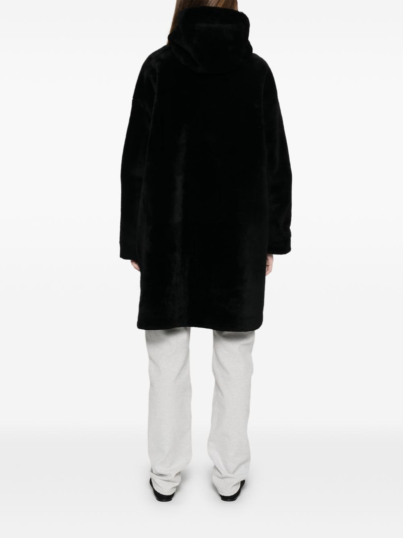 hooded zip-fastening coat 4