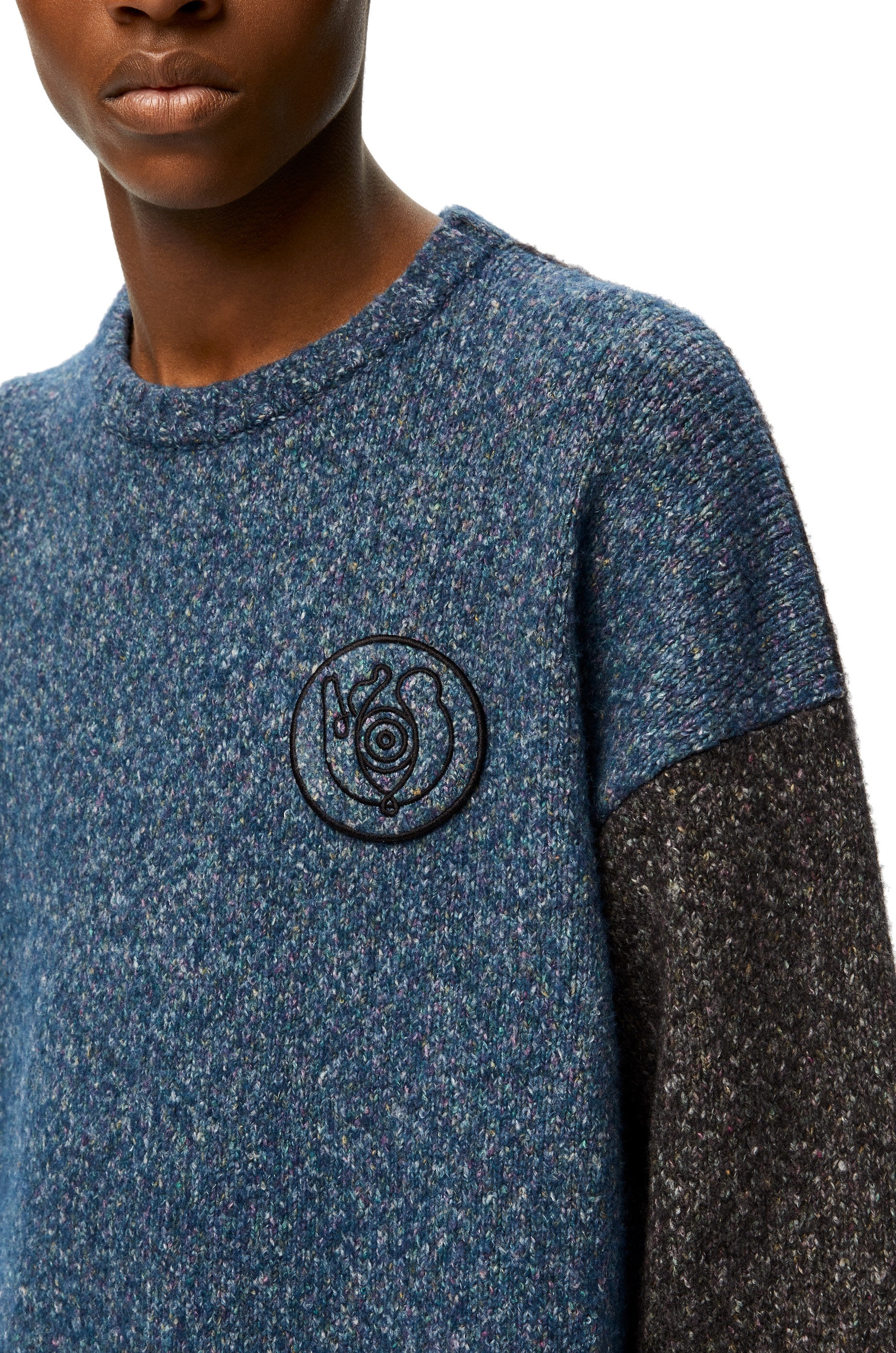 Crewneck sweater in cotton and wool - 5