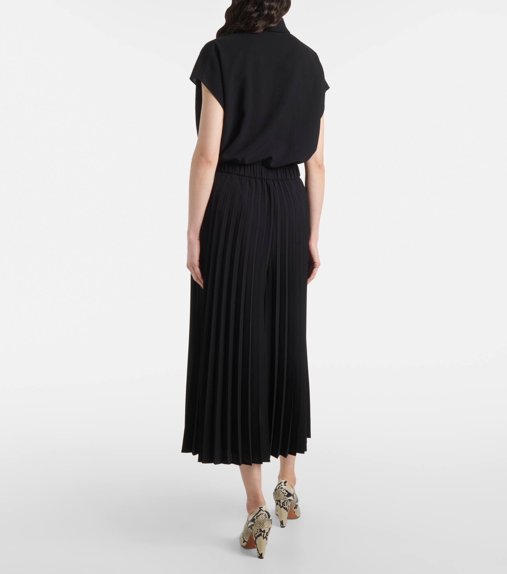 Anvers Airy plissé cropped culottes - 3