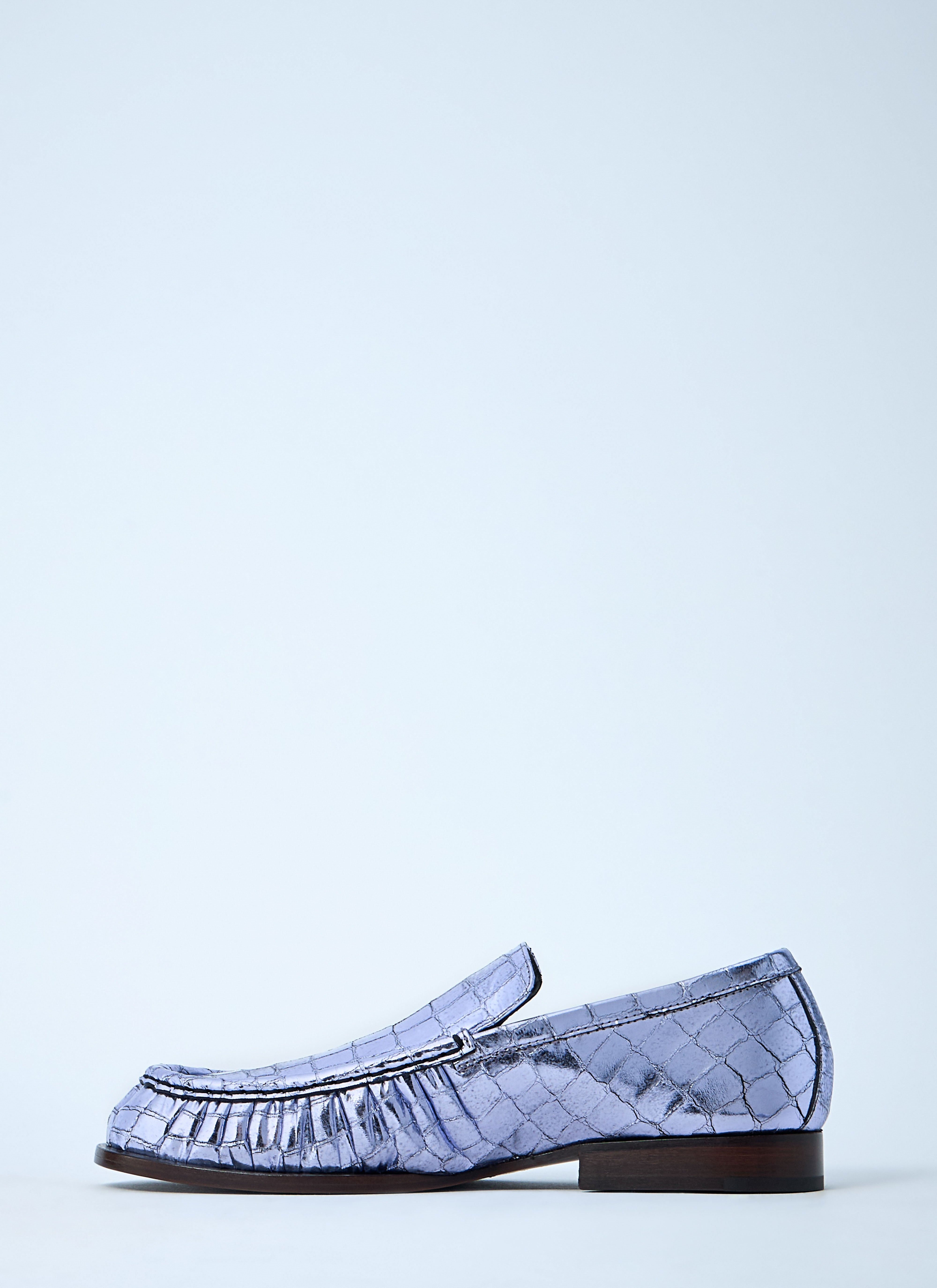 Dries Van Noten Women Croc-Embossed Loafers - 4