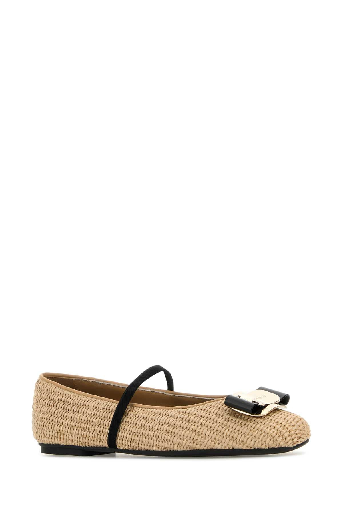 Salvatore Ferragamo Women Raffia Zina Ballerinas - 2
