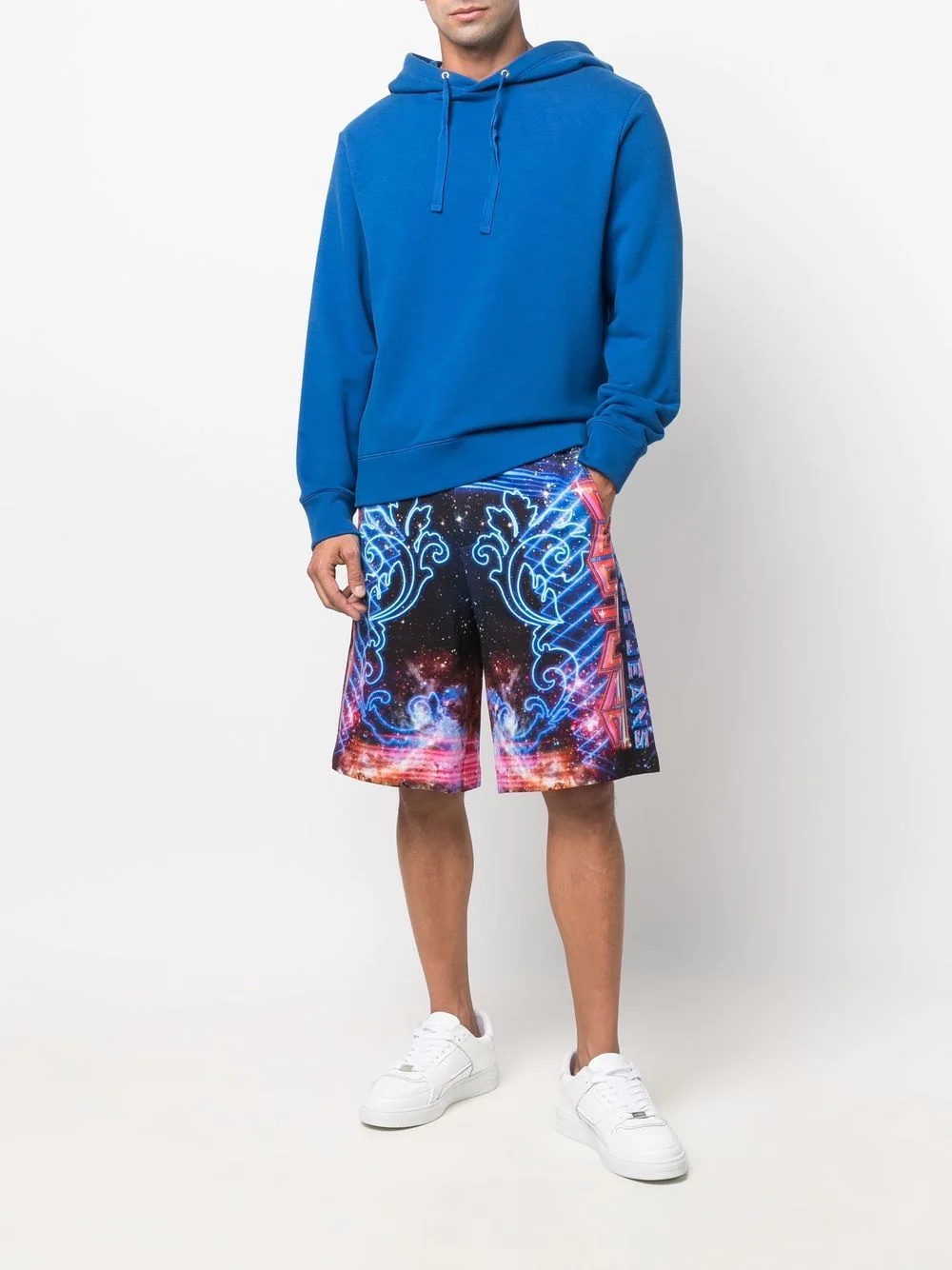 graphic-print track shorts - 2