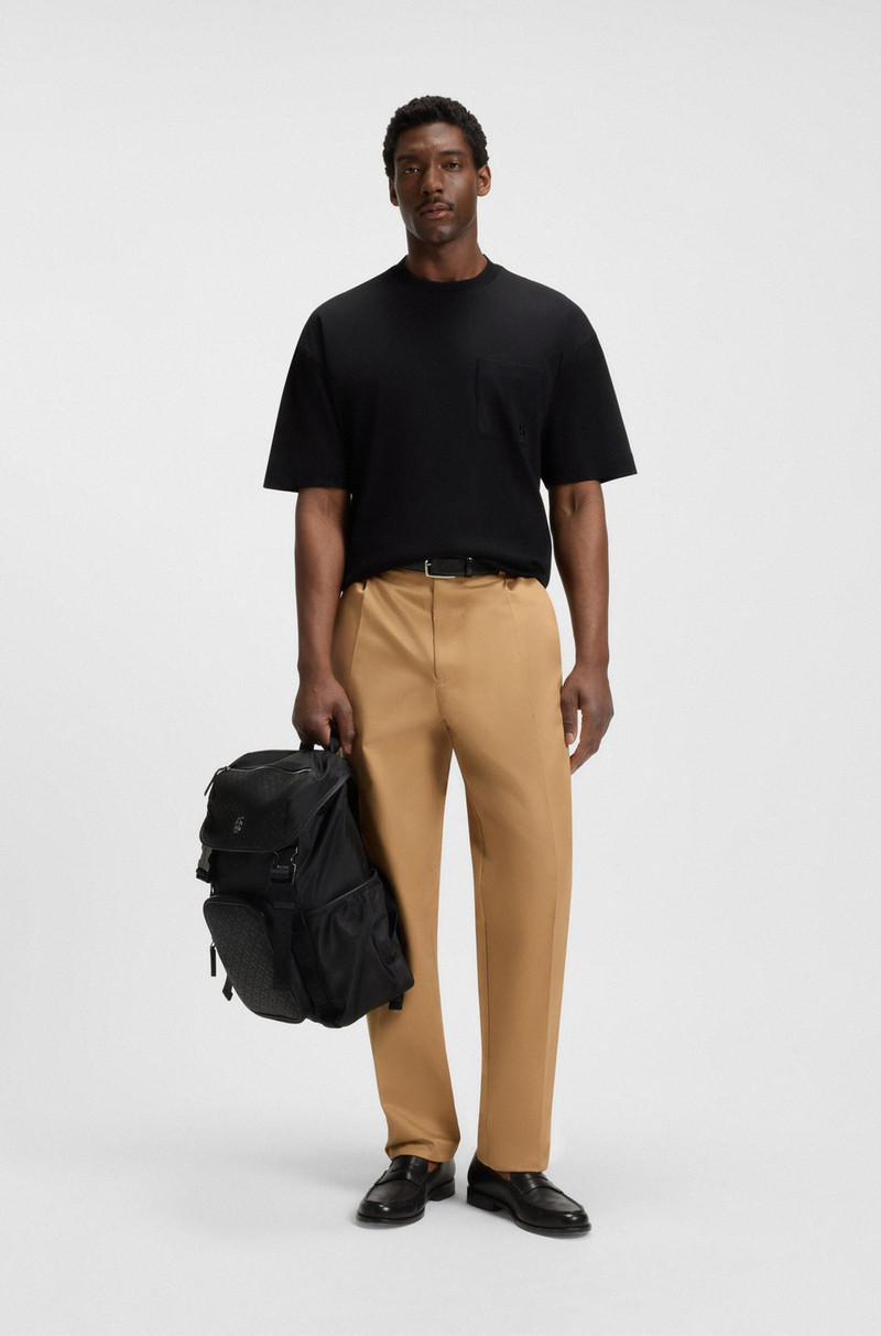 BOSS MERCERIZED-COTTON T-SHIRT WITH DOUBLE B MONOGRAM outlook