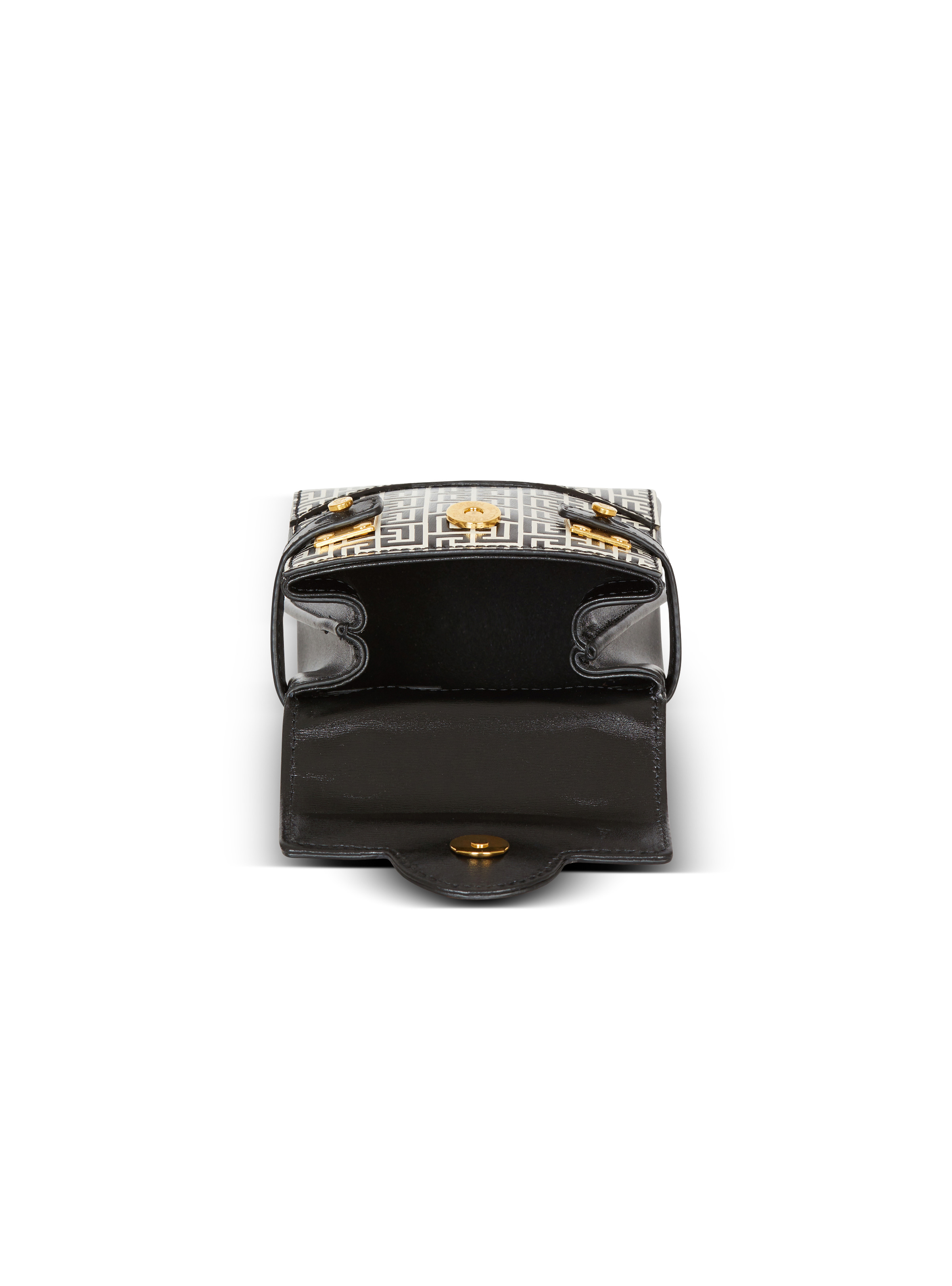 B-Buzz Mini 12 bag in embossed calfskin with a PB Labyrinth monogram - 6
