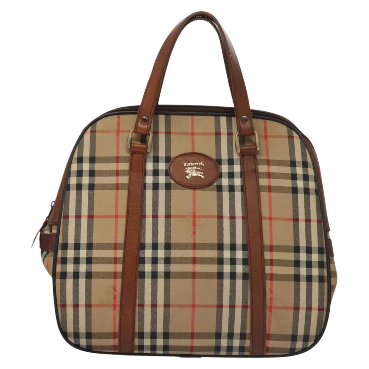 Burberry Nova Check Hand Bag Canvas Beige - 2