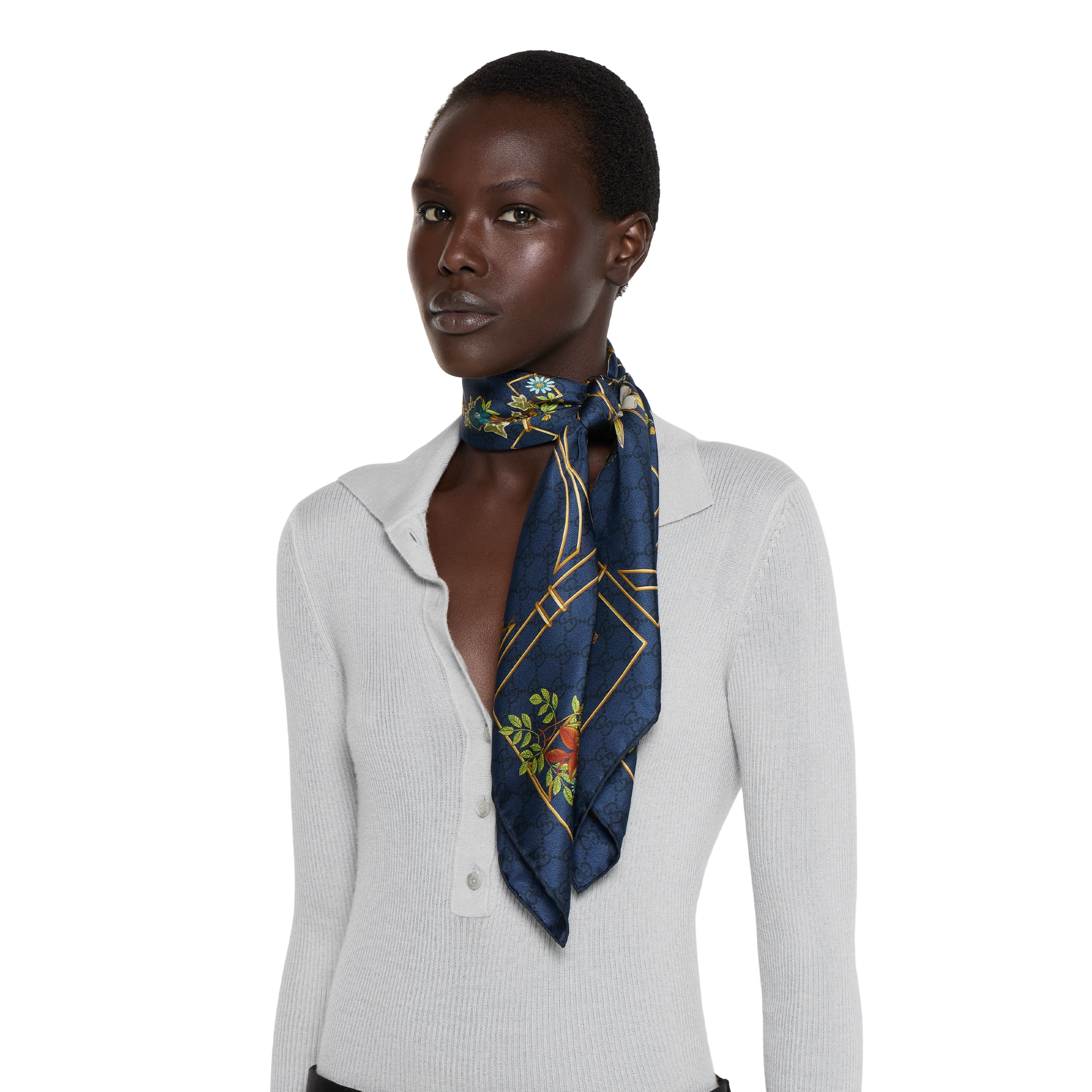 Printed silk twill carré - 3