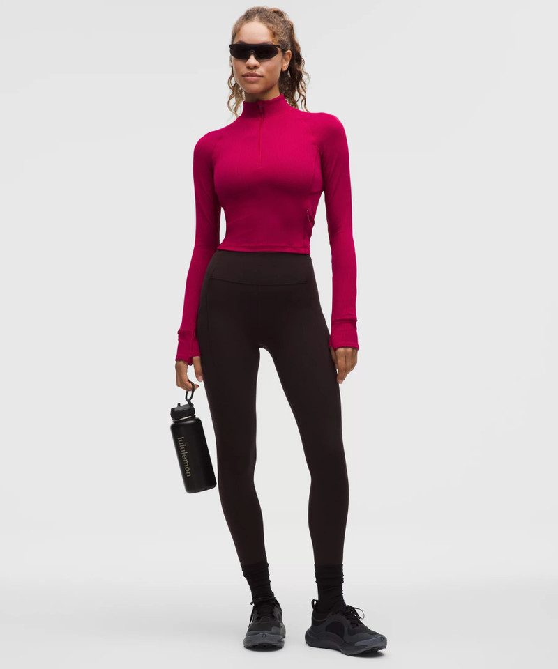 lululemon It's Rulu Ribbed Cropped Half Zip *Updated outlook
