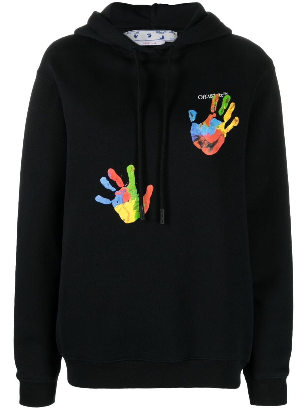 graphic-print logo-embroidered hoodie - 1