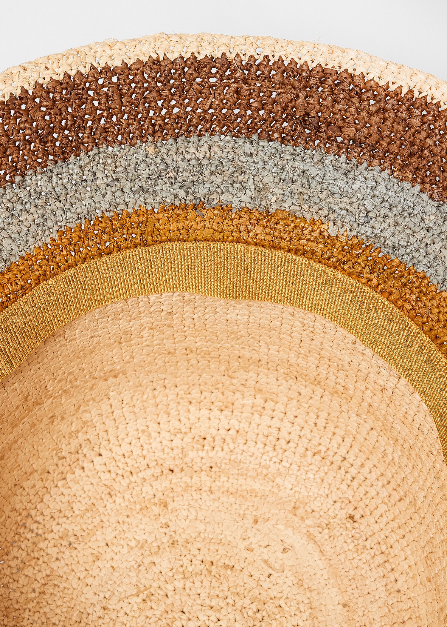 Tan Stripe Straw Hat - 4