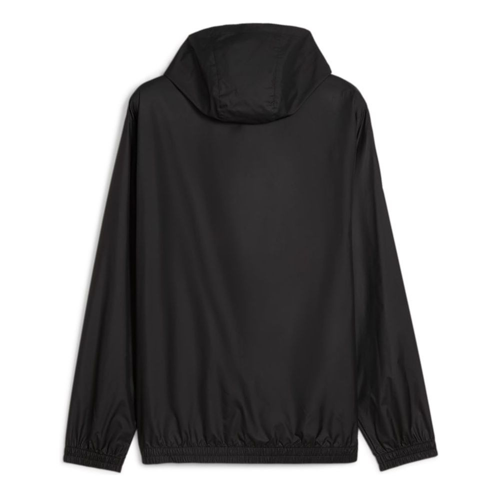 PUMA Hooded Graphic Windbreaker Jacket 'Black Yellow' 623837-01 - 2
