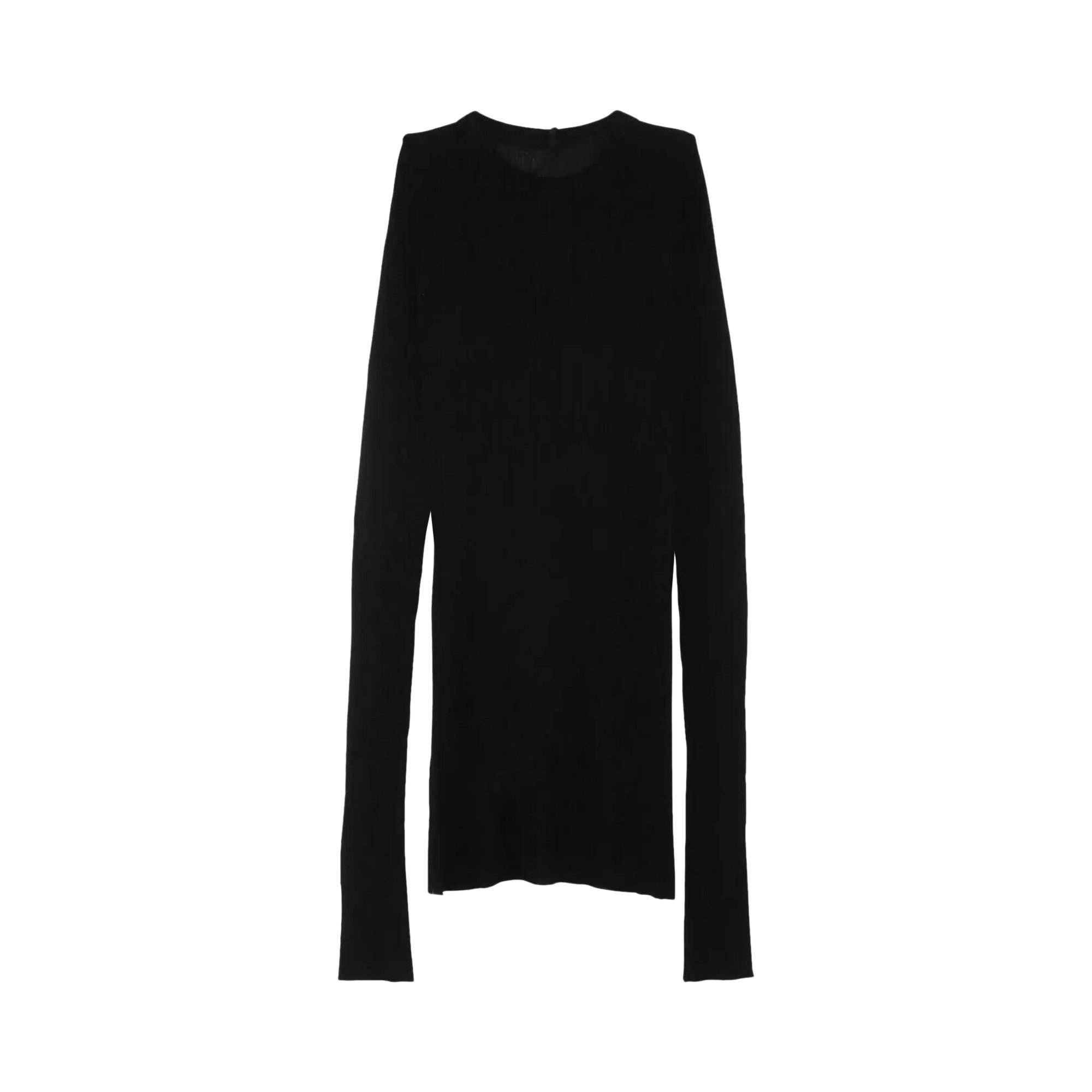 Rick Owens Ribbed Long-Sleeve Top 'Black' - 1