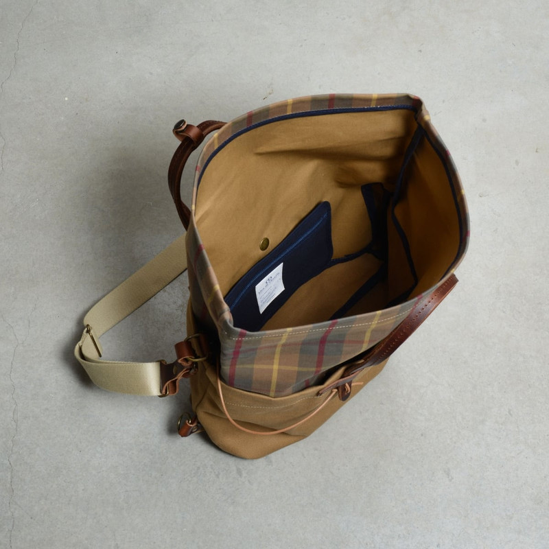WOODY BUSINESS BAG - CHECK CAMEL 10