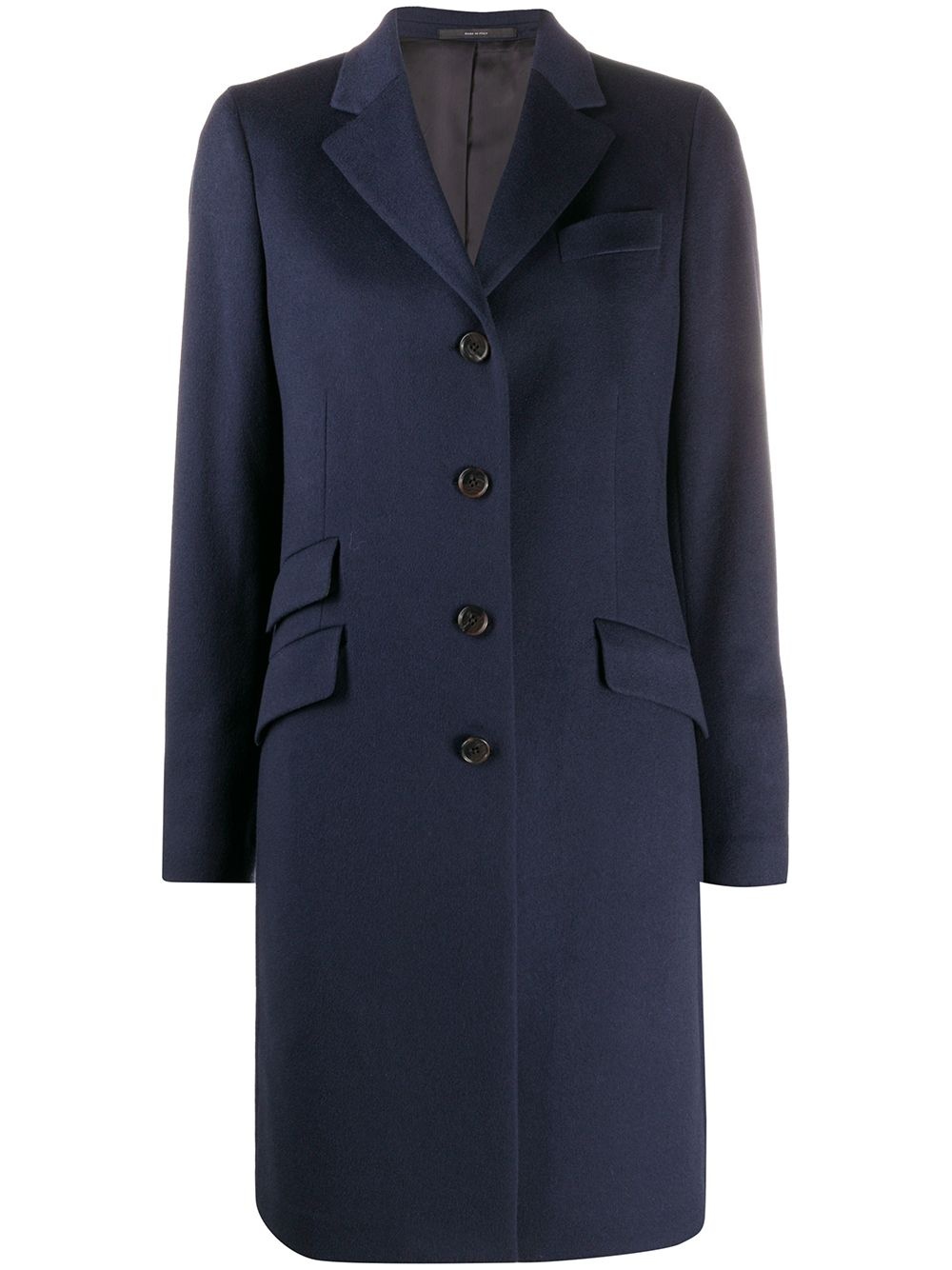 long-sleeved buttoned up coat - 1