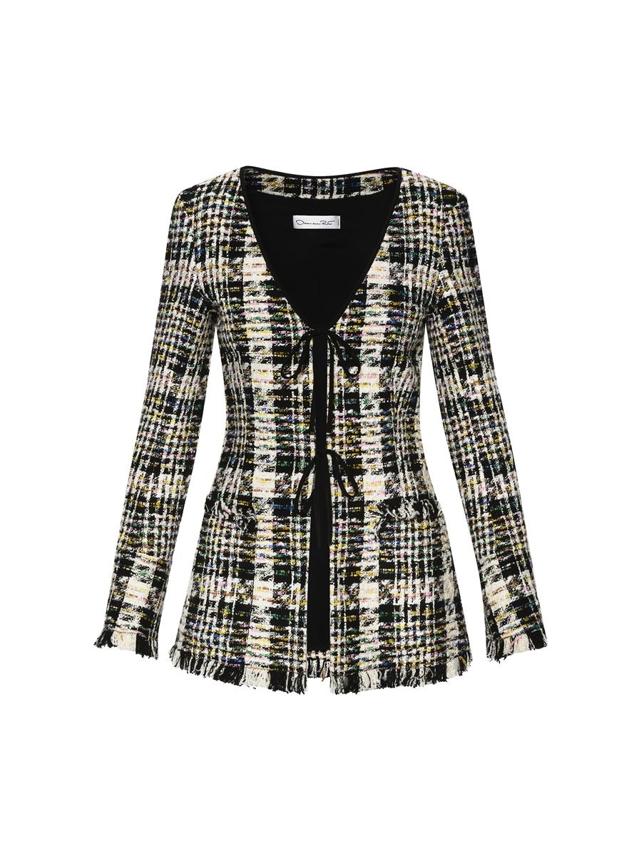 MULTICOLOR RIBBON TWEED JACKET - 5