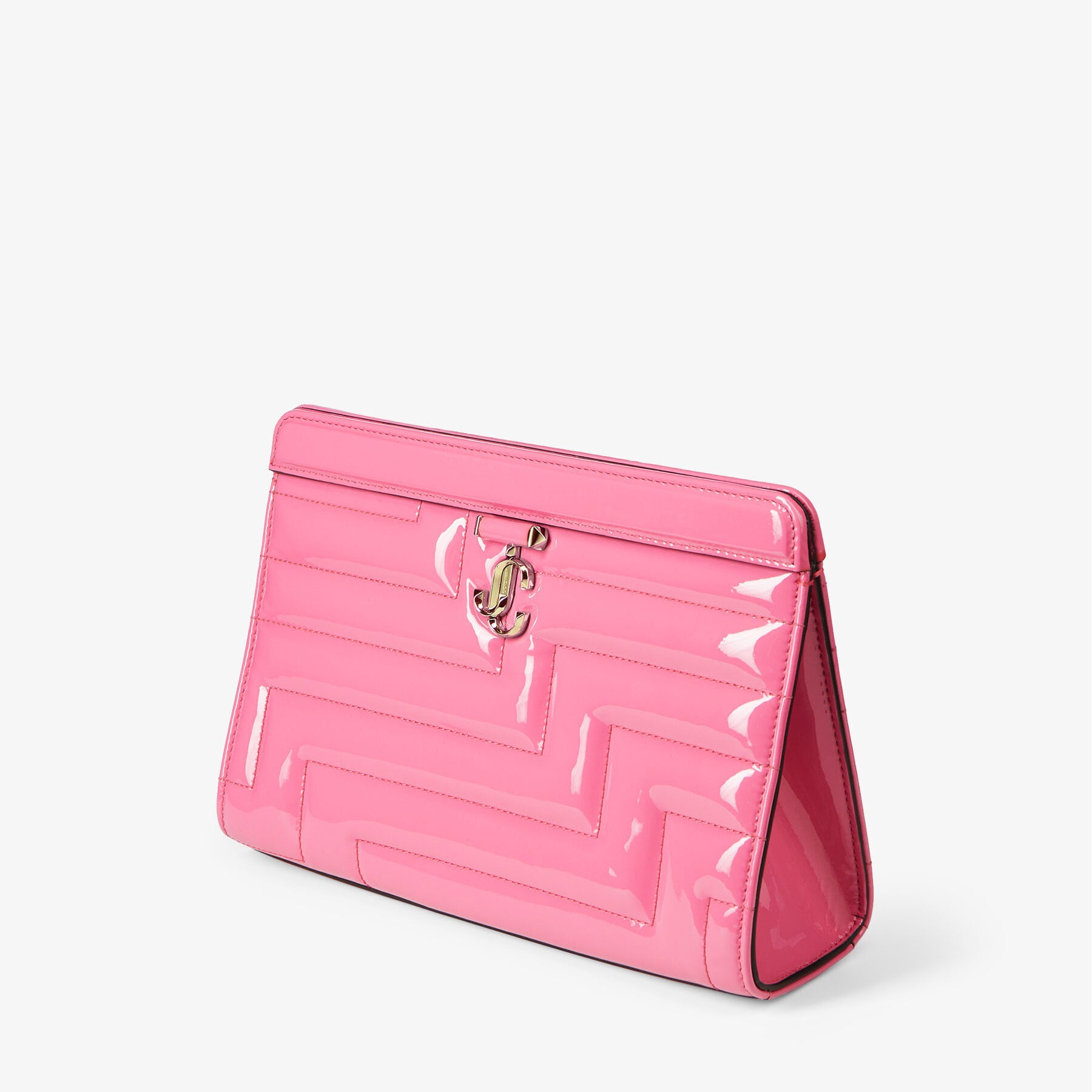 【美品】JIMMY CHOO VARENNE MICRO CANDY PINK Jimmy Choo Micro Varenne Avenue Quad In Candy Pink/light