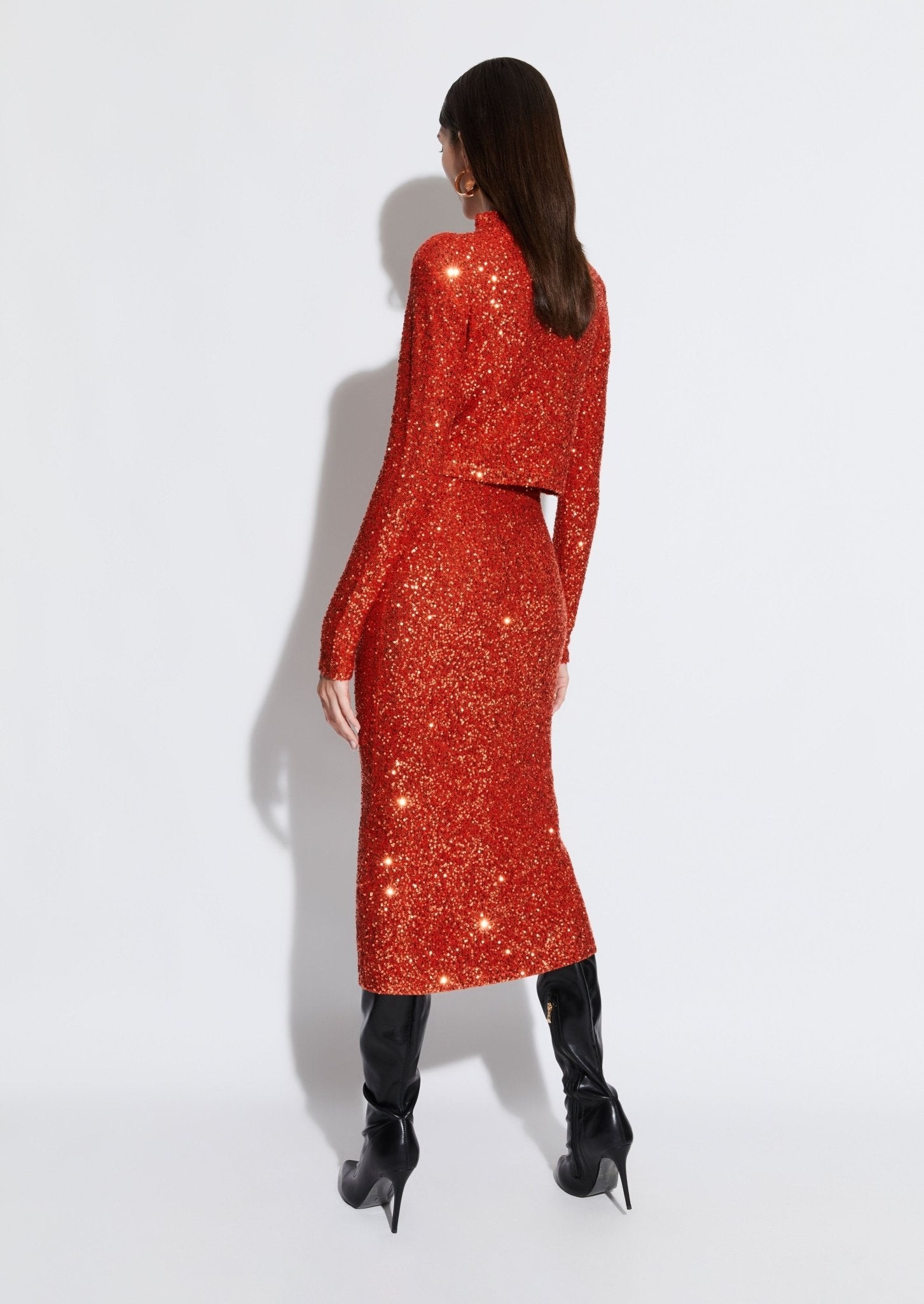 Cashmere Sequin Midi Skirt - 3