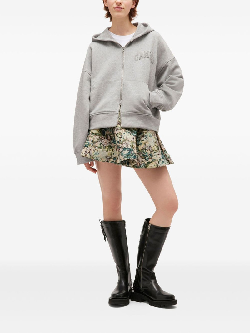 GANNI hooded zip sweatshirt outlook