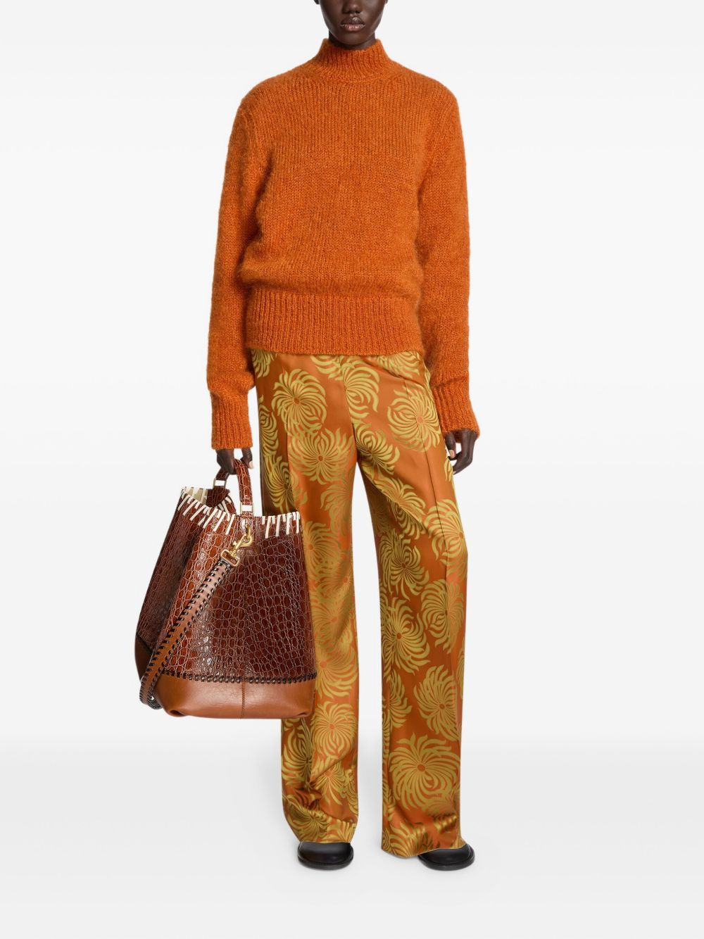 elasticated floral trousers - 2