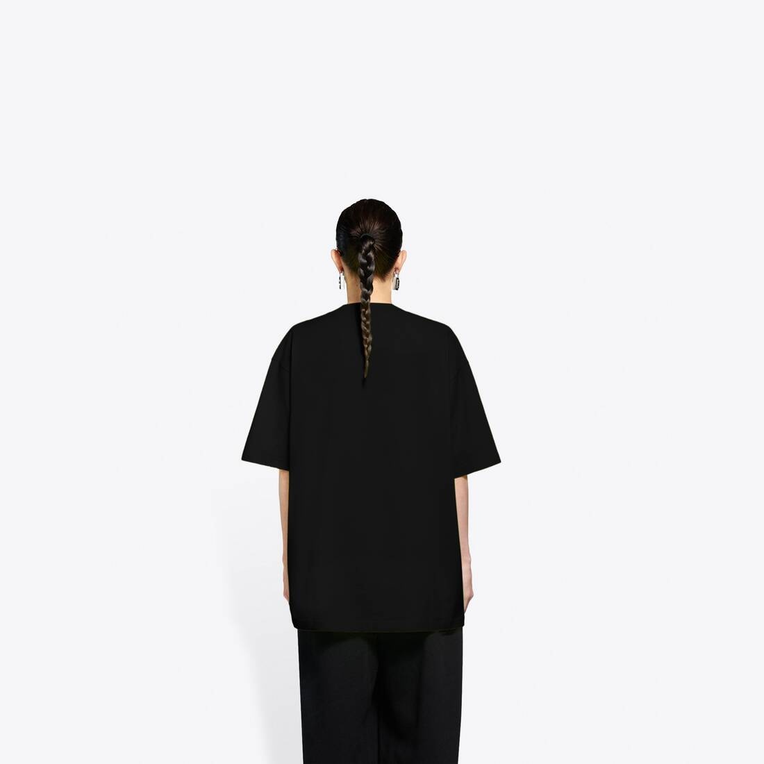 Women's New Copyright Large Fit T-shirt in Black - 5