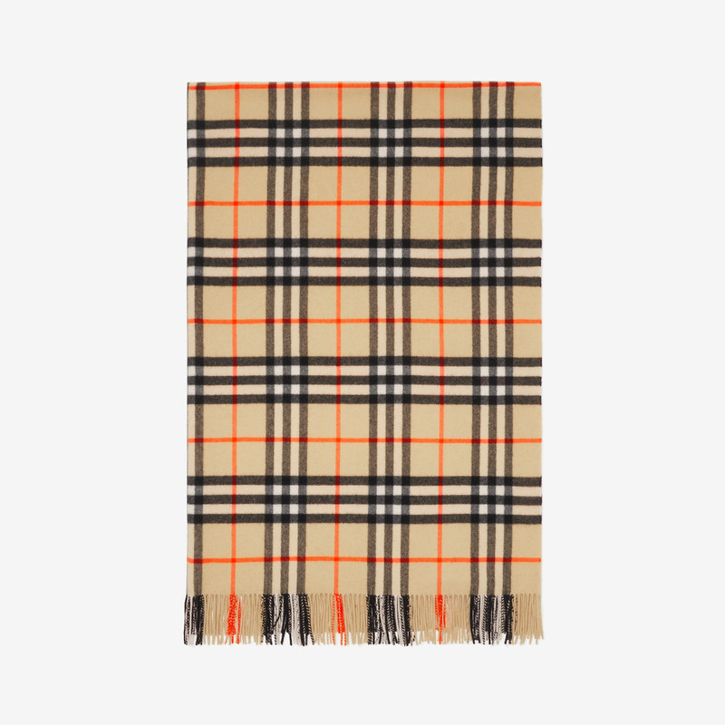 Check Cashmere Blanket 1