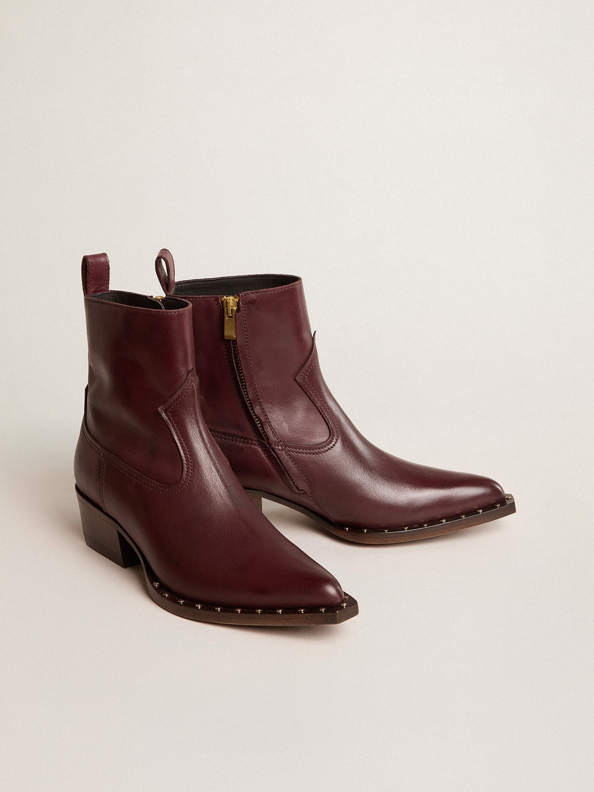 Low Debbie boots in burgundy leather - 2