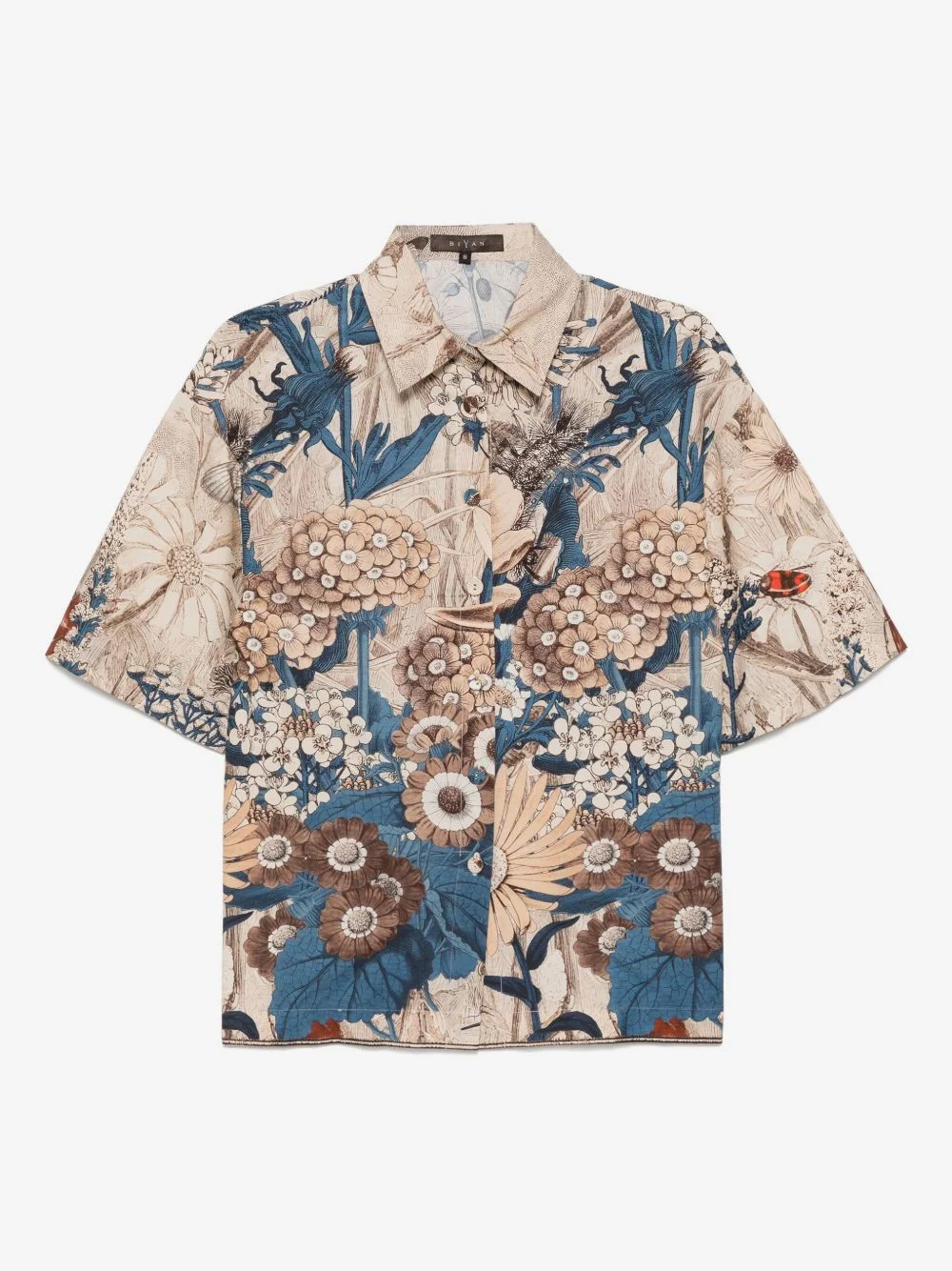 printed short-sleeved shirt - 1