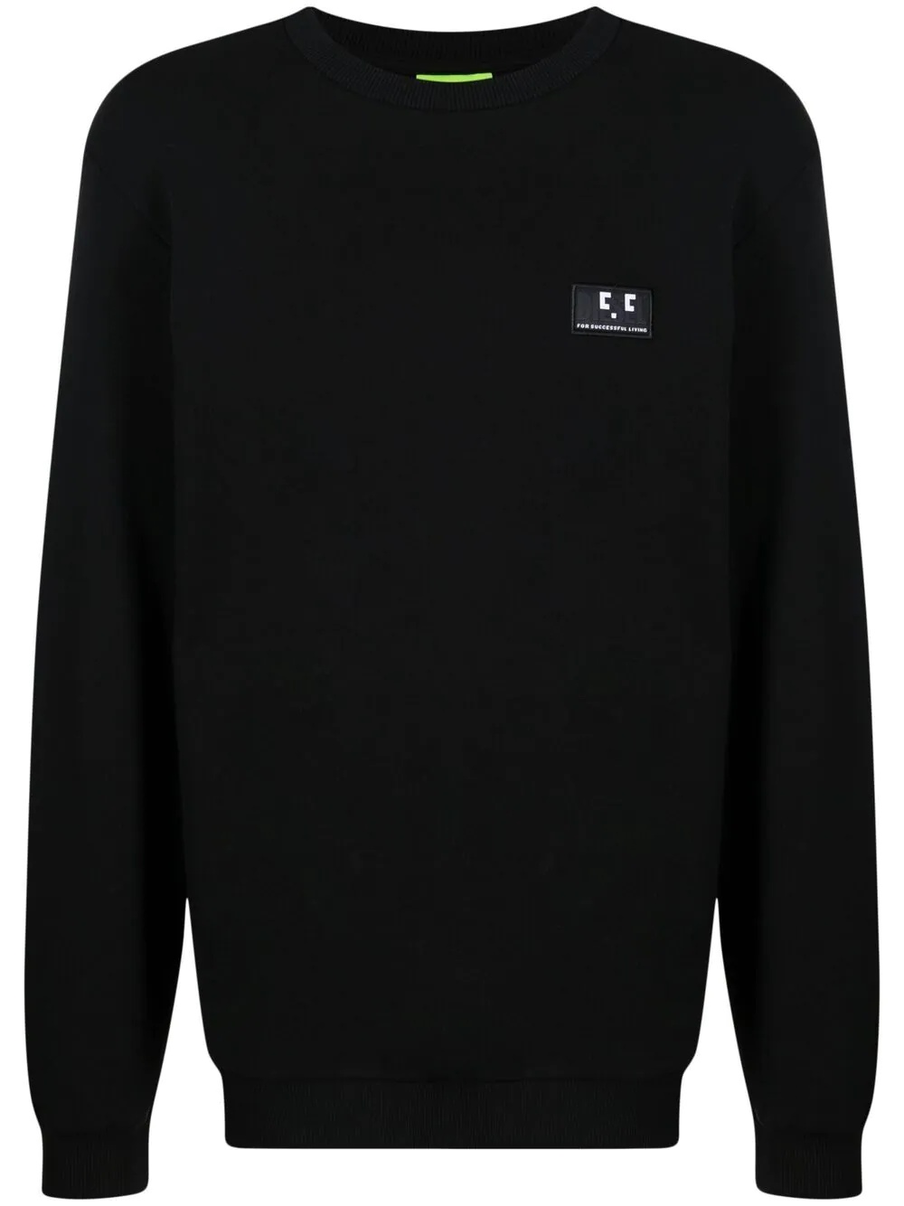 logo-patch crewneck jumper - 1