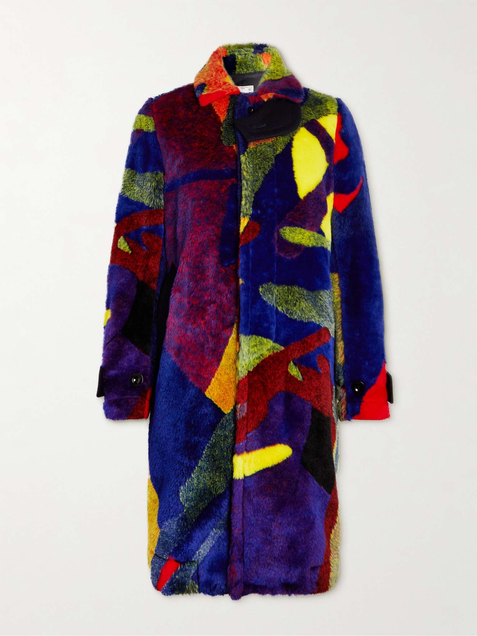 + KAWS Faux Fur-Jacquard Coat - 1