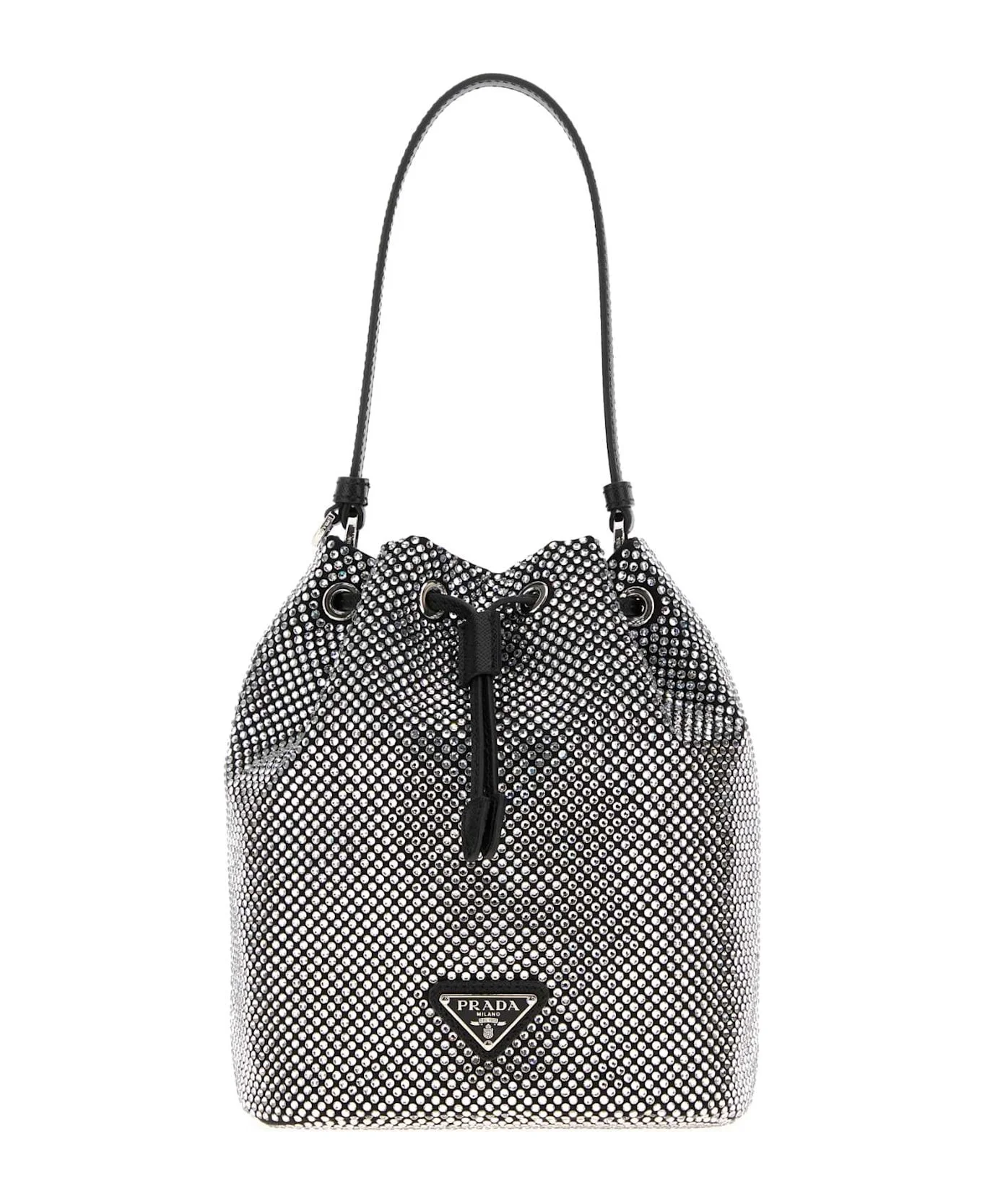 Embellished Satin Bucket Bag - 1