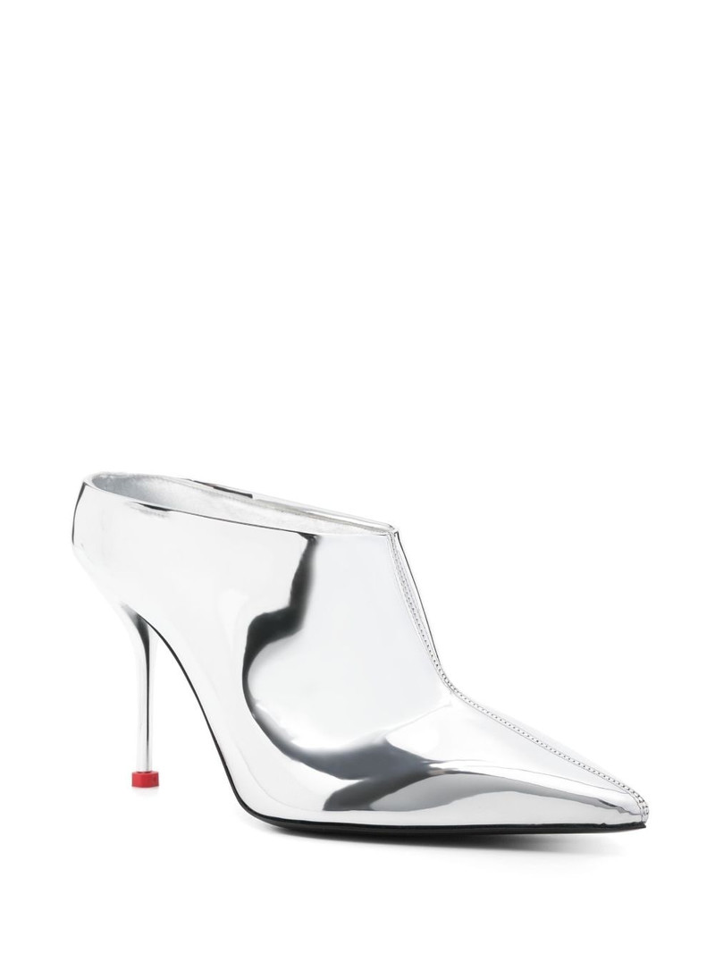 Alexander McQueen 95mm metallic mules outlook