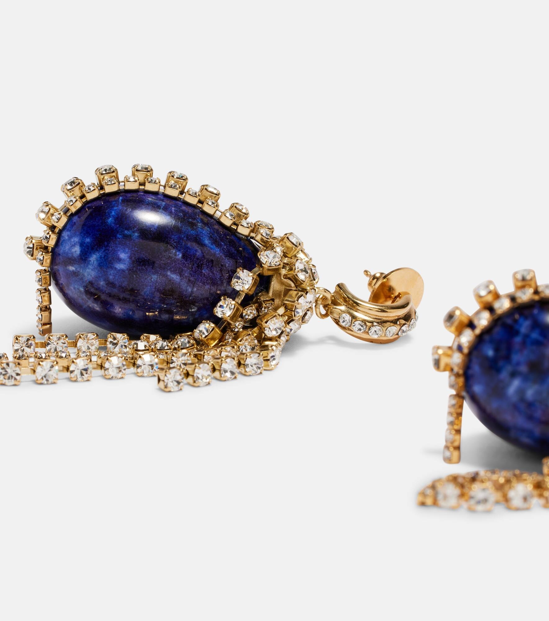 Crystal-embellished drop earrings - 4