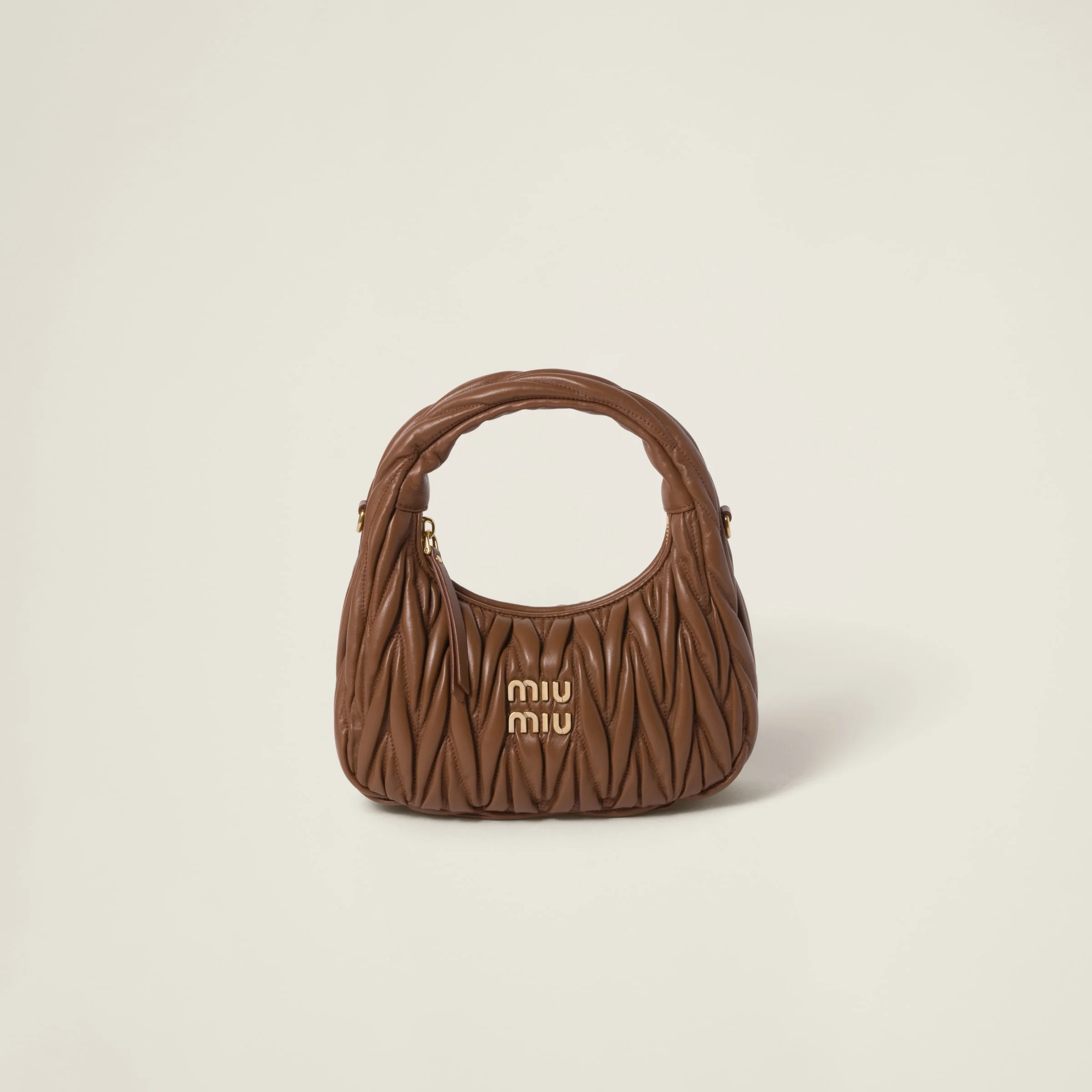 Wander matelassé nappa leather hobo bag - 1