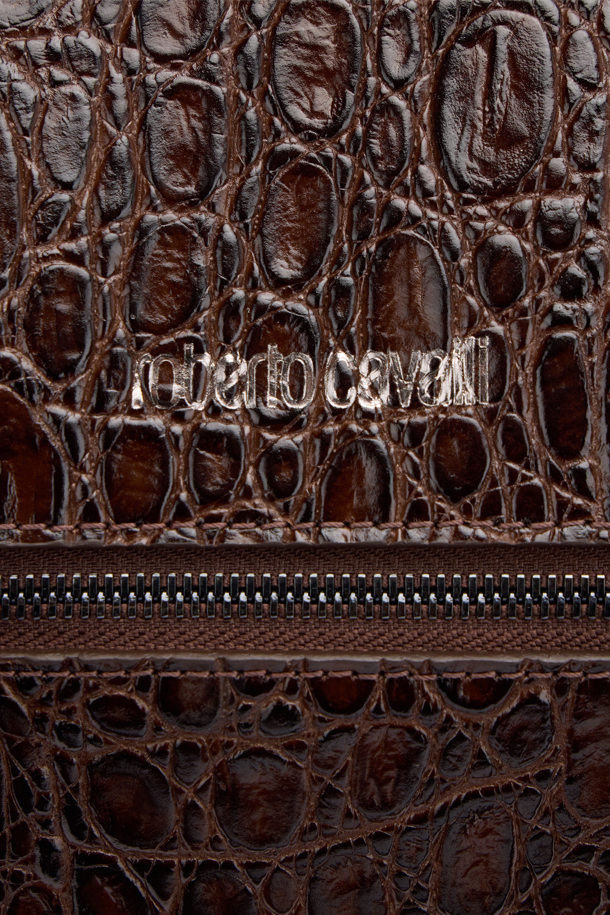 Crocodile-Print Document Bag - 4