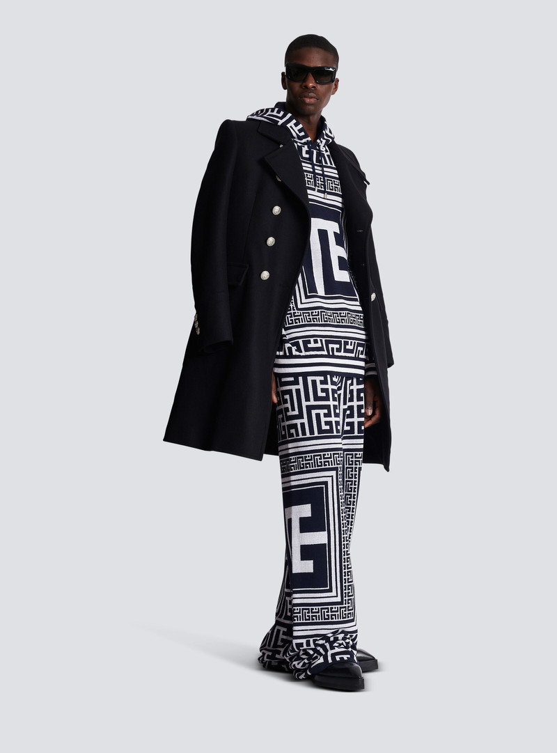 Balmain Maxi monogrammed hooded sweatshirt outlook