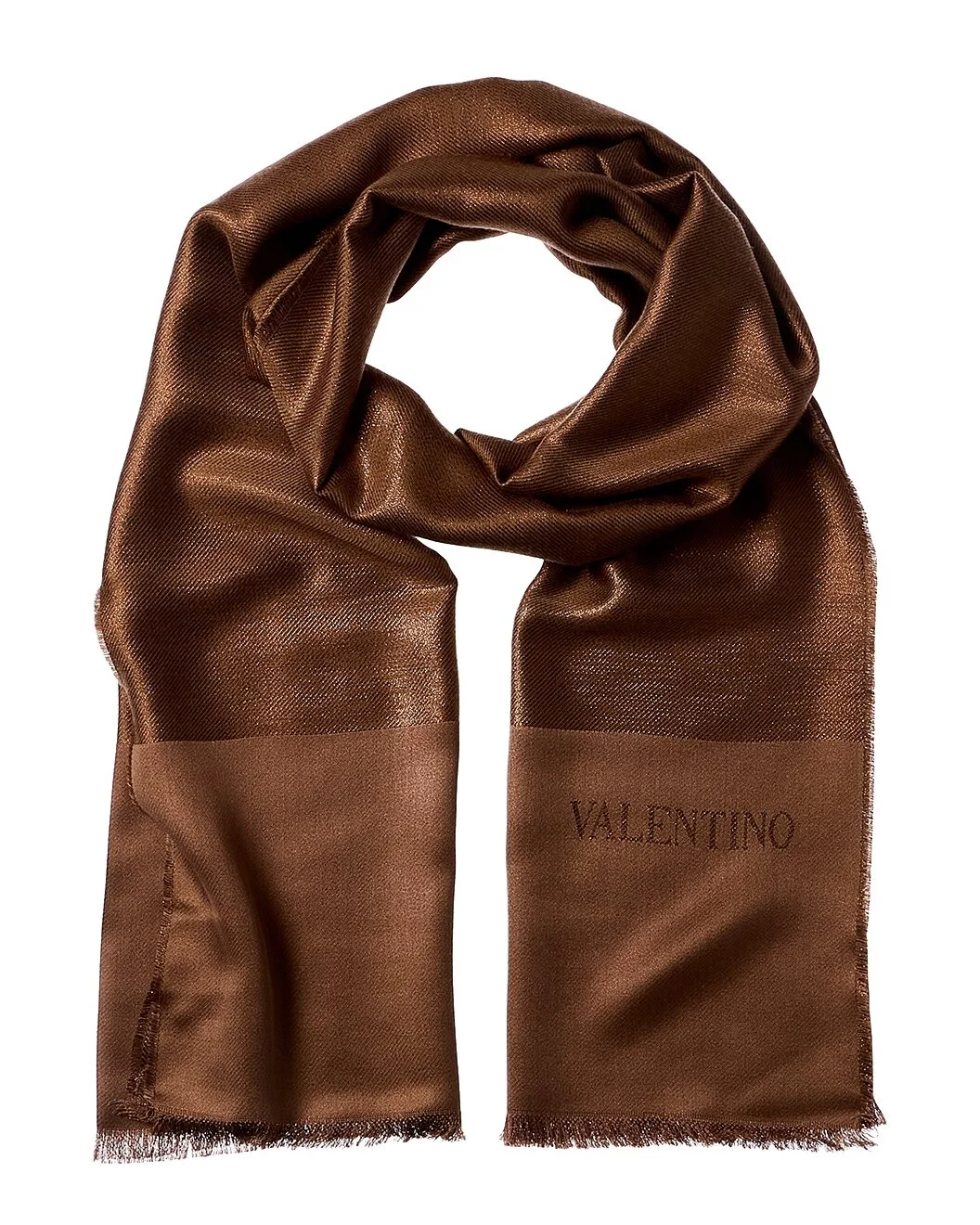 Valentino Logo Silk-Blend Scarf - 1