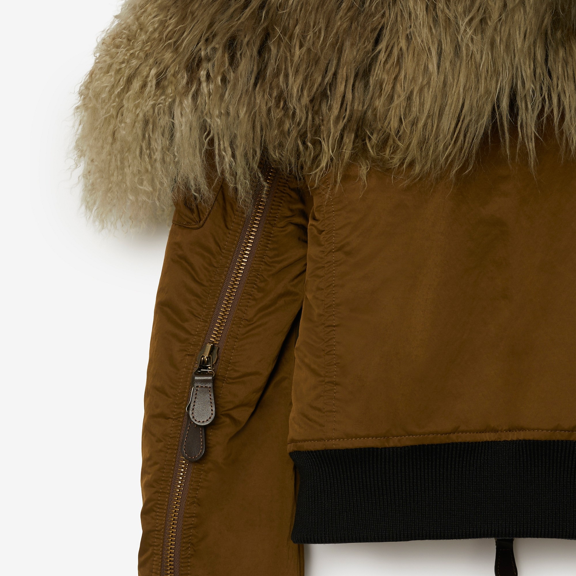 Nylon Blend Bomber Jacket - 5
